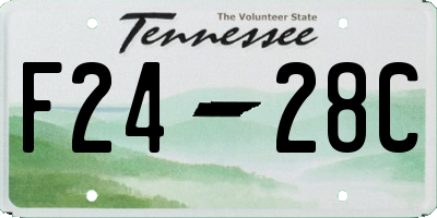 TN license plate F2428C