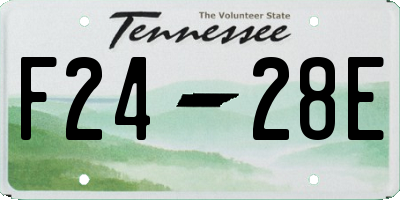 TN license plate F2428E