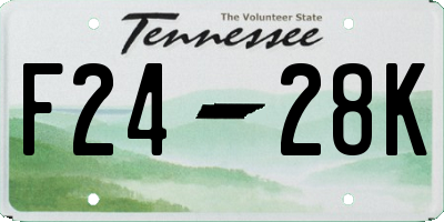 TN license plate F2428K