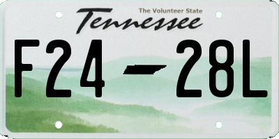 TN license plate F2428L