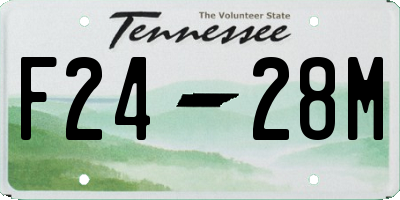 TN license plate F2428M