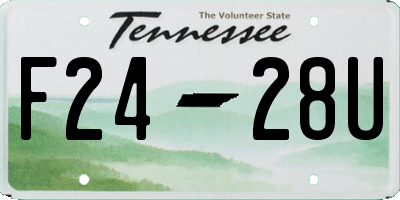 TN license plate F2428U