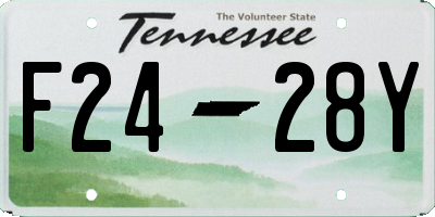TN license plate F2428Y