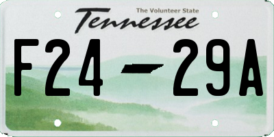 TN license plate F2429A
