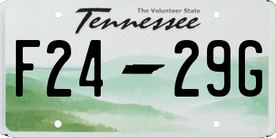 TN license plate F2429G