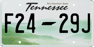 TN license plate F2429J