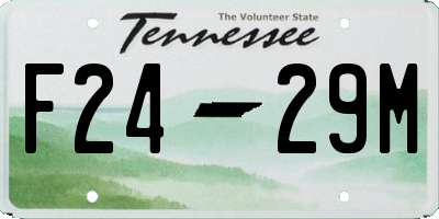 TN license plate F2429M