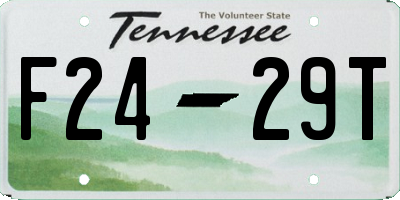 TN license plate F2429T