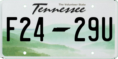 TN license plate F2429U