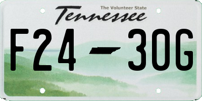 TN license plate F2430G