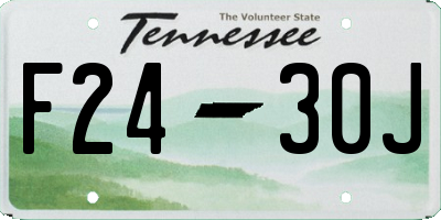 TN license plate F2430J