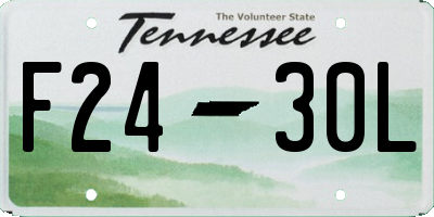 TN license plate F2430L