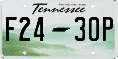 TN license plate F2430P