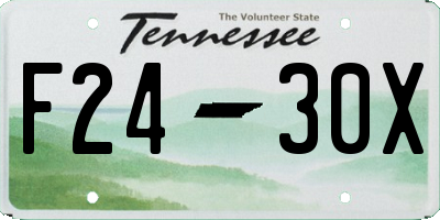 TN license plate F2430X