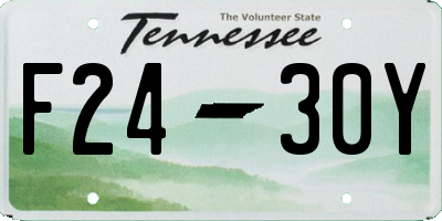 TN license plate F2430Y