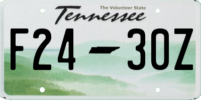 TN license plate F2430Z