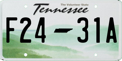 TN license plate F2431A