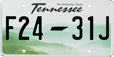 TN license plate F2431J