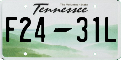 TN license plate F2431L