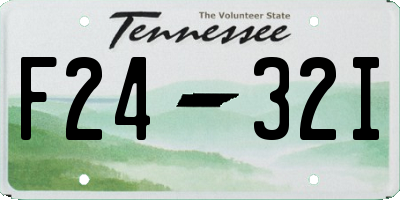 TN license plate F2432I