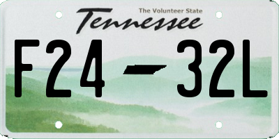 TN license plate F2432L