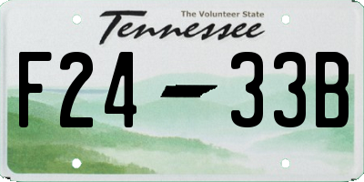 TN license plate F2433B