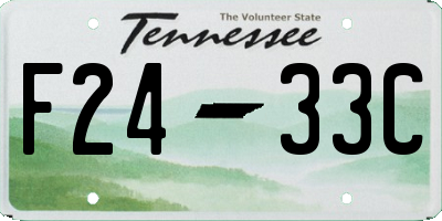 TN license plate F2433C
