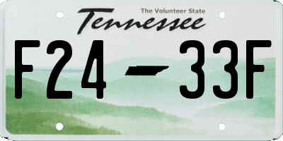 TN license plate F2433F