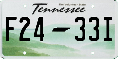 TN license plate F2433I