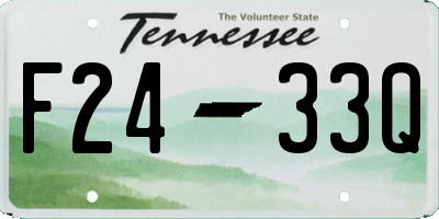 TN license plate F2433Q