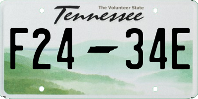 TN license plate F2434E