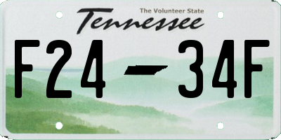 TN license plate F2434F