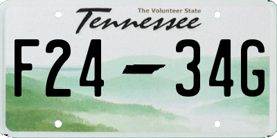 TN license plate F2434G