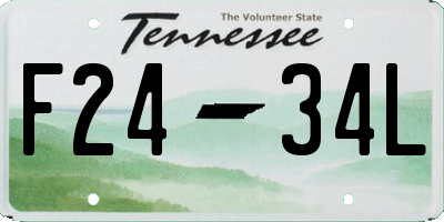 TN license plate F2434L