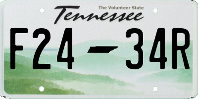 TN license plate F2434R