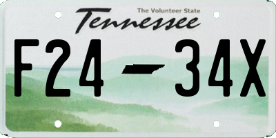 TN license plate F2434X