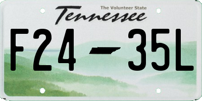 TN license plate F2435L