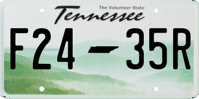 TN license plate F2435R