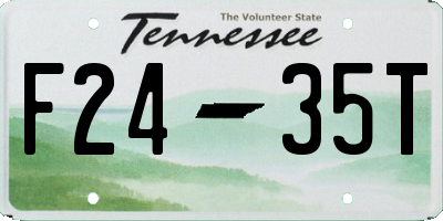 TN license plate F2435T