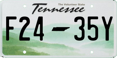TN license plate F2435Y