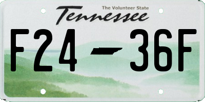 TN license plate F2436F