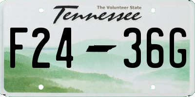 TN license plate F2436G