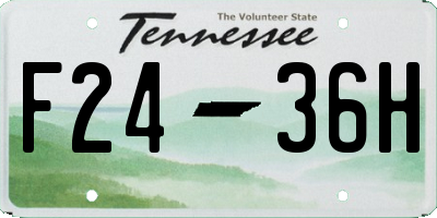 TN license plate F2436H