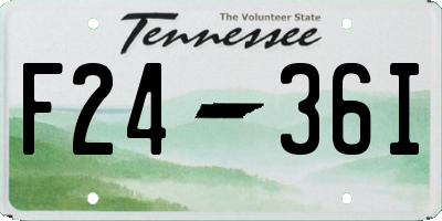 TN license plate F2436I