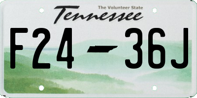 TN license plate F2436J
