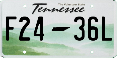 TN license plate F2436L