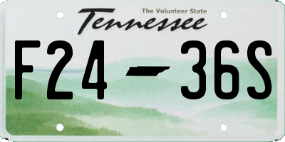 TN license plate F2436S