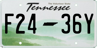 TN license plate F2436Y