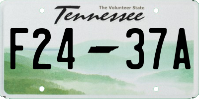 TN license plate F2437A
