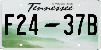 TN license plate F2437B